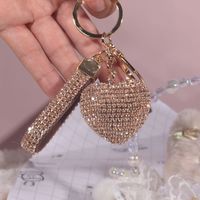 Luxurious Sweet Heart Shape Alloy Valentine's Day Women's Bag Pendant Keychain sku image 5