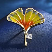 Lady Leaf Fruit Flower Copper Inlay Artificial Diamond Unisex Brooches sku image 8