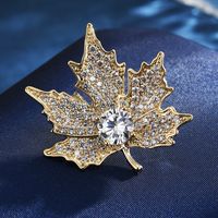 Lady Leaf Fruit Flower Copper Inlay Artificial Diamond Unisex Brooches sku image 15