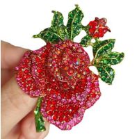Retro Flor Aleación Enchapado Embutido Perlas Artificiales Diamante Artificial Mujeres Broches main image 2