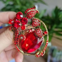 Retro Flower Alloy Plating Inlay Artificial Pearls Artificial Diamond Women's Brooches sku image 30