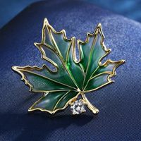 Lady Leaf Fruit Flower Copper Inlay Artificial Diamond Unisex Brooches sku image 5