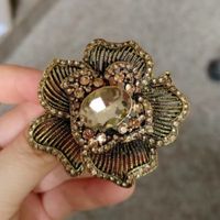 Retro Flower Alloy Plating Inlay Artificial Pearls Artificial Diamond Women's Brooches sku image 31