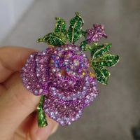 Retro Flower Alloy Plating Inlay Artificial Pearls Artificial Diamond Women's Brooches sku image 45