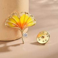 Lady Leaf Fruit Flower Copper Inlay Artificial Diamond Unisex Brooches main image 2