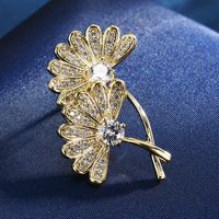 Lady Leaf Fruit Flower Copper Inlay Artificial Diamond Unisex Brooches sku image 6