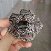 Retro Flower Alloy Plating Inlay Artificial Pearls Artificial Diamond Women's Brooches sku image 32