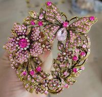 Retro Flor Aleación Enchapado Embutido Perlas Artificiales Diamante Artificial Mujeres Broches sku image 48