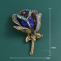 Retro Flower Alloy Plating Inlay Artificial Pearls Artificial Diamond Women's Brooches sku image 40
