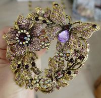 Retro Flower Alloy Plating Inlay Artificial Pearls Artificial Diamond Women's Brooches sku image 49