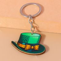 Cute Shamrock Dog Arylic St. Patrick Unisex Bag Pendant Keychain sku image 4