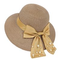 Women's Elegant Classic Style Solid Color Flat Eaves Straw Hat sku image 2