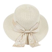 Women's Elegant Classic Style Solid Color Flat Eaves Straw Hat main image 4