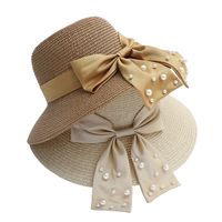 Women's Elegant Classic Style Solid Color Flat Eaves Straw Hat main image 2