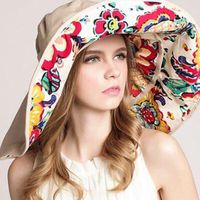 Women's Vacation Solid Color Big Eaves Sun Hat main image 5