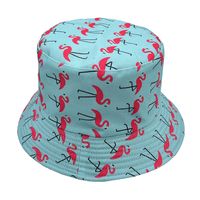 Unisex Hip-hop Sweet Flamingo Shark Flat Eaves Bucket Hat sku image 1