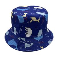 Unisex Hip-hop Sweet Flamingo Shark Flat Eaves Bucket Hat main image 3