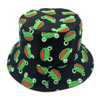 Unisex Simple Style Frog Double-sided Flat Eaves Bucket Hat main image 1
