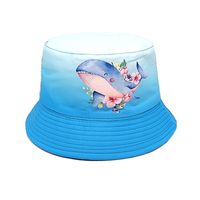 Children Unisex Cute Whale Printing Bucket Hat sku image 2