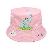 Children Unisex Cute Elephant Printing Bucket Hat sku image 2