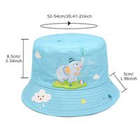 Children Unisex Cute Elephant Printing Bucket Hat main image 5