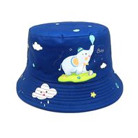 Children Unisex Cute Elephant Printing Bucket Hat sku image 3