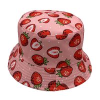 Unisex Hip-hop Sweet Fruit Flat Eaves Bucket Hat main image 4