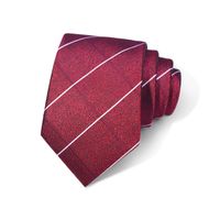 Business Formal Geometric Stripe Polyester Men's Tie sku image 4