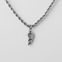 201 Stainless Steel 304 Stainless Steel Titanium Steel Gold Plated Hip-Hop Plating Wings Pendant Necklace main image 5