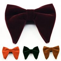 Elegant Solid Color Bow Knot Velvet Men's Tie main image 1