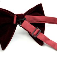 Elegant Solid Color Bow Knot Velvet Men's Tie main image 5