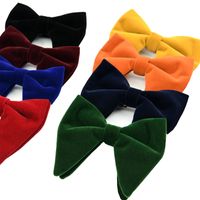 Elegant Solid Color Bow Knot Velvet Men's Tie main image 4