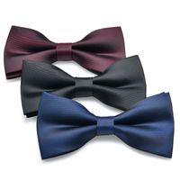 Elegant Solid Color Bow Knot Polyester Men's Tie main image 2
