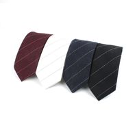 Formal Stripe Cotton Men's Tie main image 5