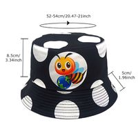 Children Unisex Cartoon Style Cute Bee Printing Bucket Hat main image 2