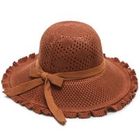 Women's Simple Style Classic Style Solid Color Metal Flat Eaves Sun Hat main image 2
