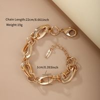 Elegant Xuping Simple Style Geometric 18k Gold Plated Alloy Copper Wholesale Bracelets sku image 1