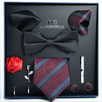 Business Stripe Polyester Men's Tie sku image 18