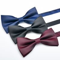 Elegant Solid Color Bow Knot Polyester Men's Tie main image 5