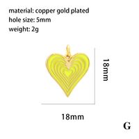 1 Piece Retro Heart Shape Copper Enamel Jewelry Accessories sku image 6