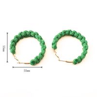 1 Pair Casual Twist Plating Stainless Steel Cotton Gold Plated Hoop Earrings main image 2