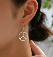 1 Pair Simple Style Geometric Plating Alloy Silver Plated Drop Earrings main image 1