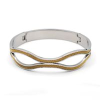 Simple Style Geometric Stainless Steel Plating Gold Plated Men's Bangle sku image 3