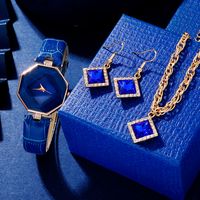 Elegant Cute Luxurious Color Block Buckle Quartz Women's Watches sku image 2