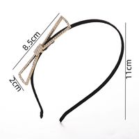 Women's Simple Style Bow Knot Rhinestone Plating Inlay Hair Band main image 2