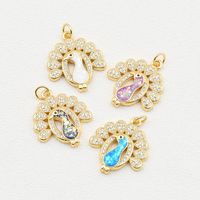 1 Piece Simple Style Peacock Copper Plating Inlay Jewelry Accessories main image 3