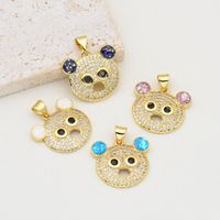 1 Pièce Mignon Ours Le Cuivre Placage Incruster Bijoux Accessoires main image 1