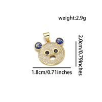 1 Piece Cute Bear Copper Plating Inlay Jewelry Accessories sku image 1
