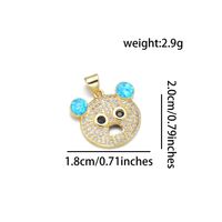 1 Piece Cute Bear Copper Plating Inlay Jewelry Accessories sku image 2