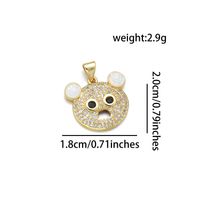 1 Pièce Mignon Ours Le Cuivre Placage Incruster Bijoux Accessoires sku image 4